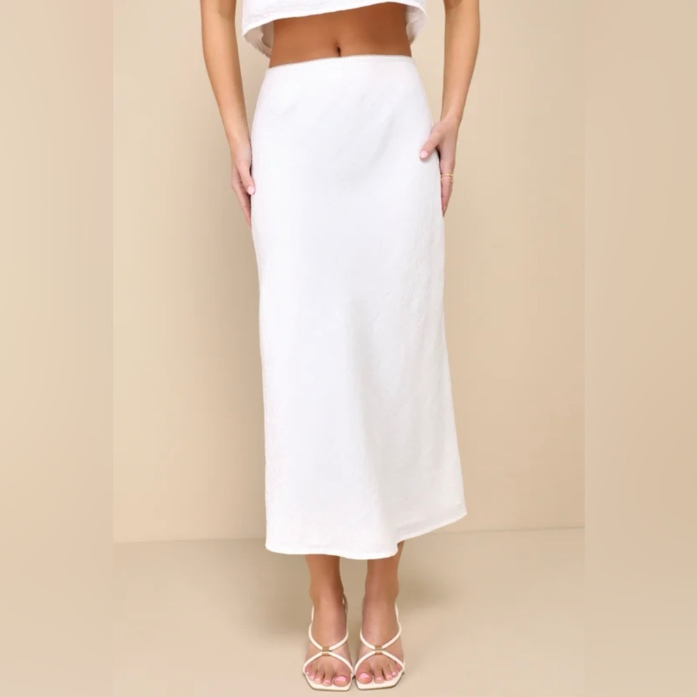 NWT Lulus Pleasant Poise Midi Skirt